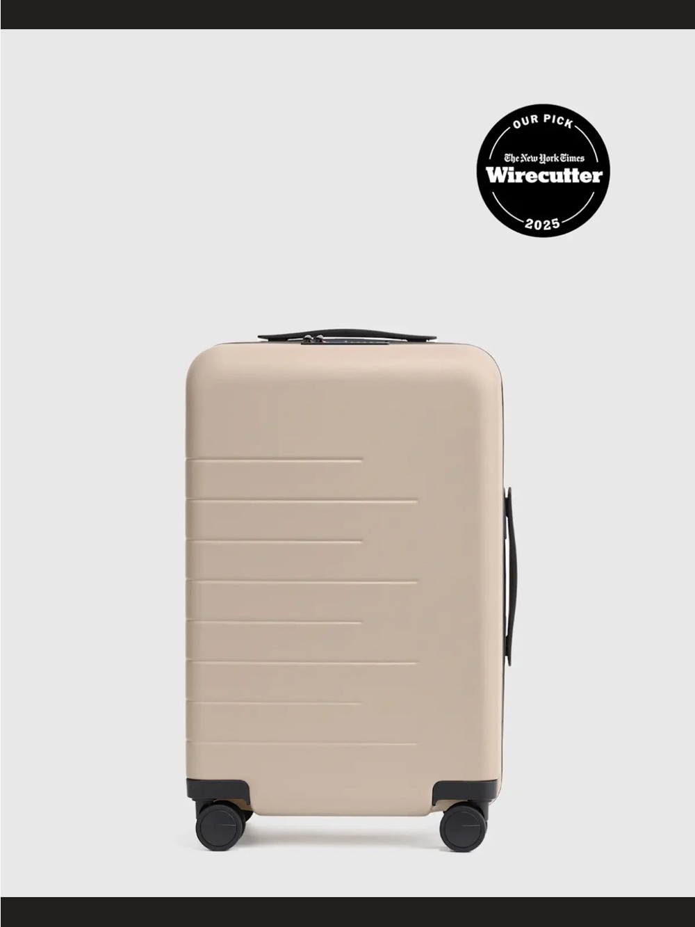 Quince Beige Hardshell Carry-On Spinner